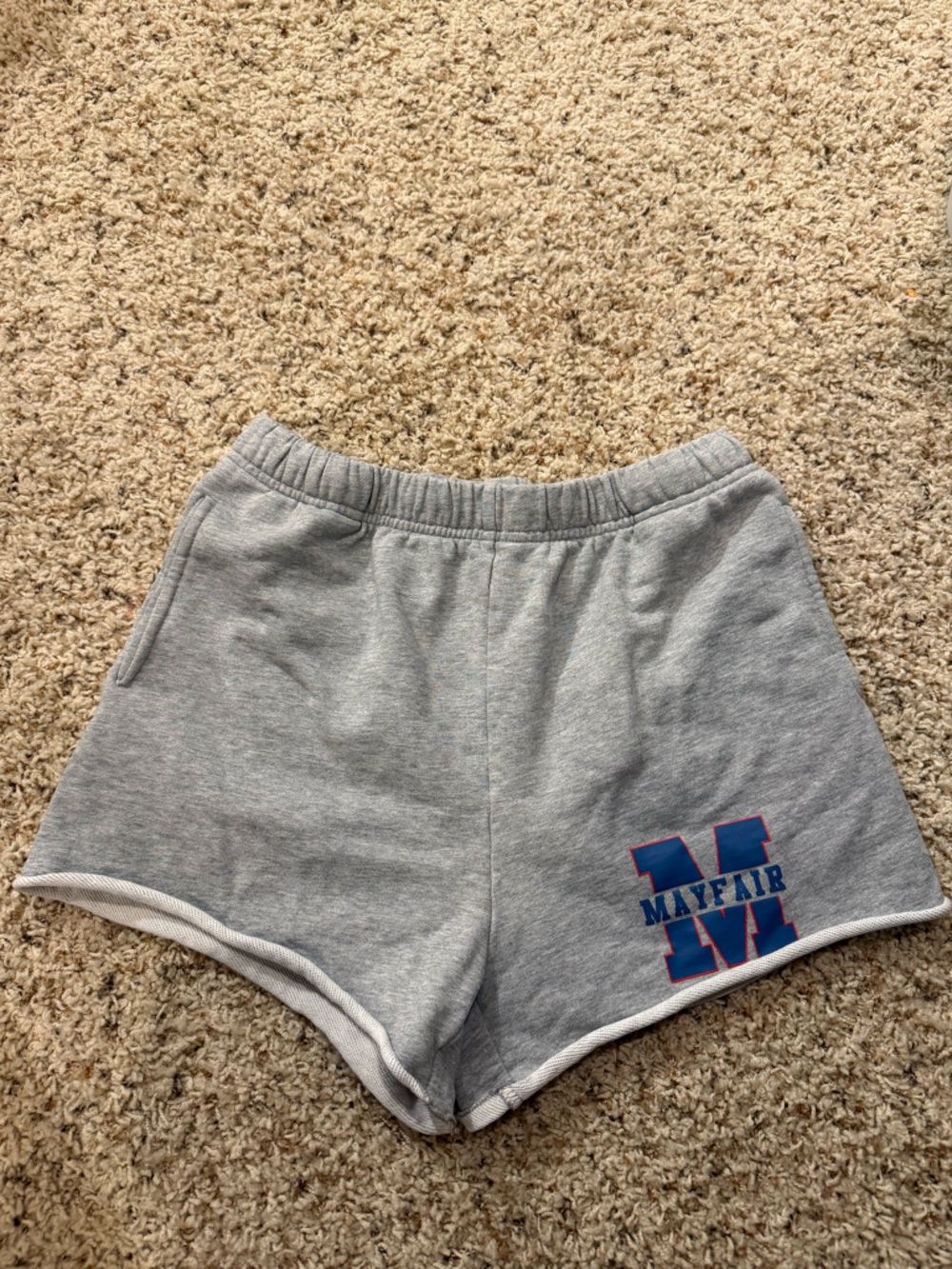 Mayfair Gray Women's Athletic Shorts with Contrast Trim